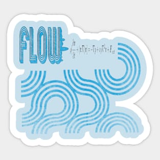 Blue Flow of Individualism Grunge Style Sticker